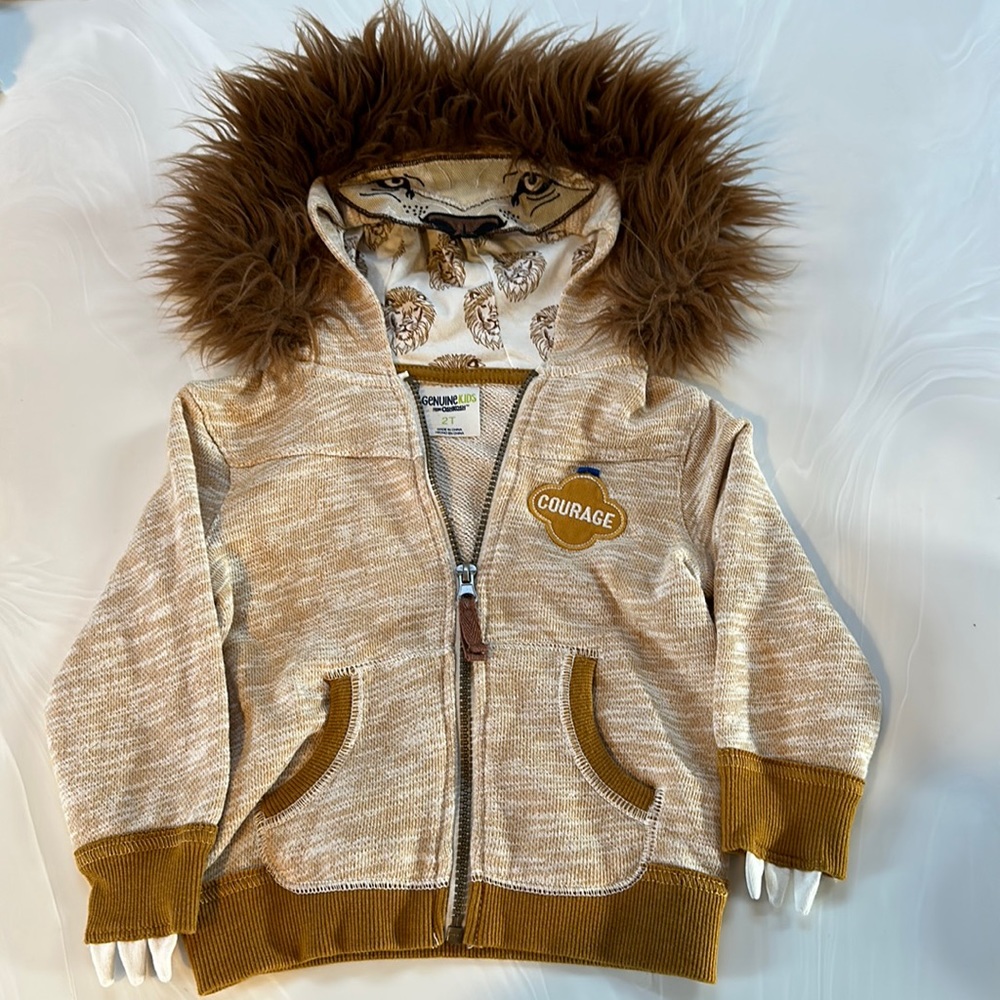 Genuine KIDS - OSHKOSH hoodie Cowardly Lion 2T